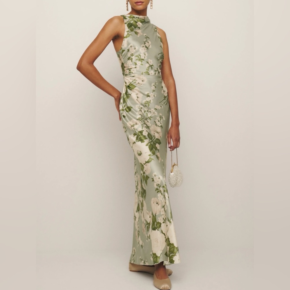 Reformation Sage Green Floral Maxi Dress - Picture 11 of 11